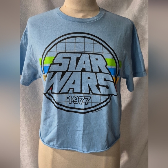 Tops - Blue Cotton T-Shirt